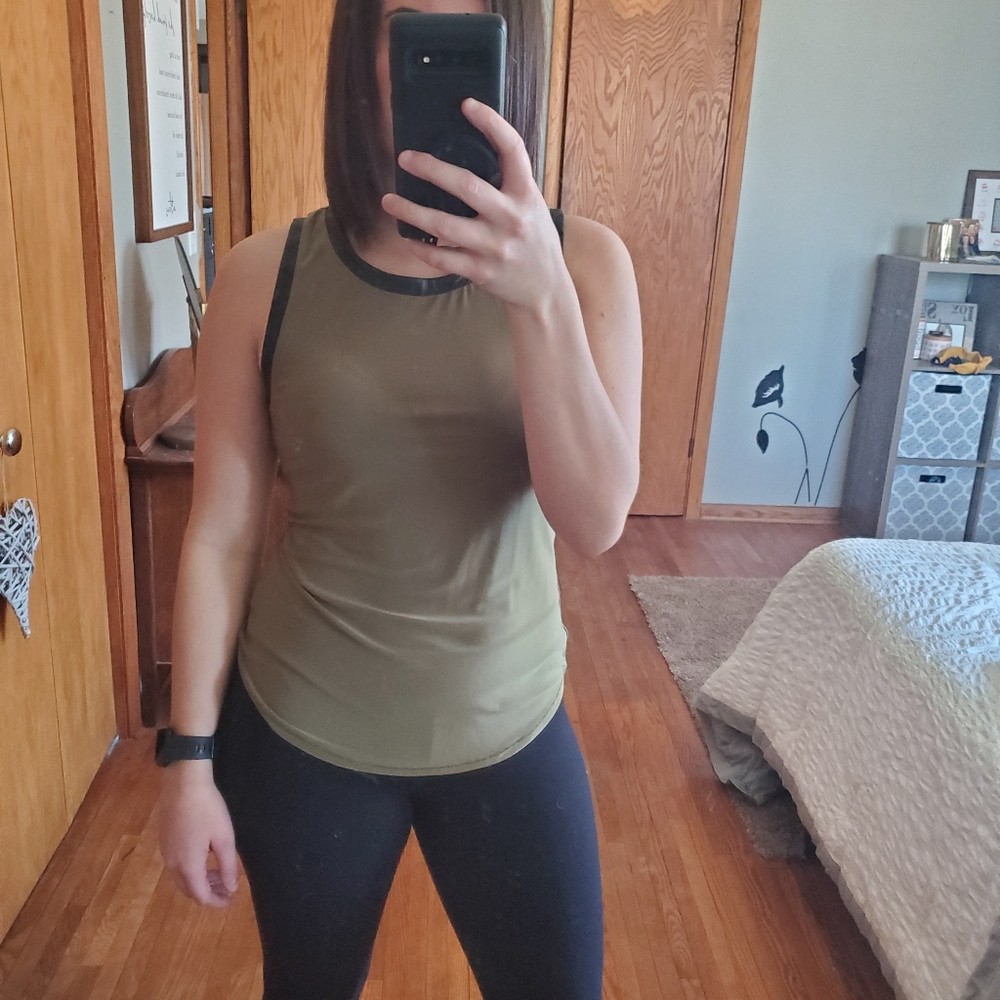 Green tank top
